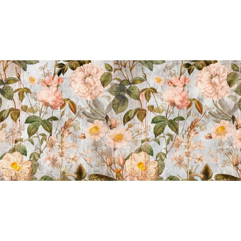 Rose Designtapete - Grau, Silber & Rosa, Rose, Grüniger tiere-Muster fuer moderne Raeume von AS-Creation (KG-177267)