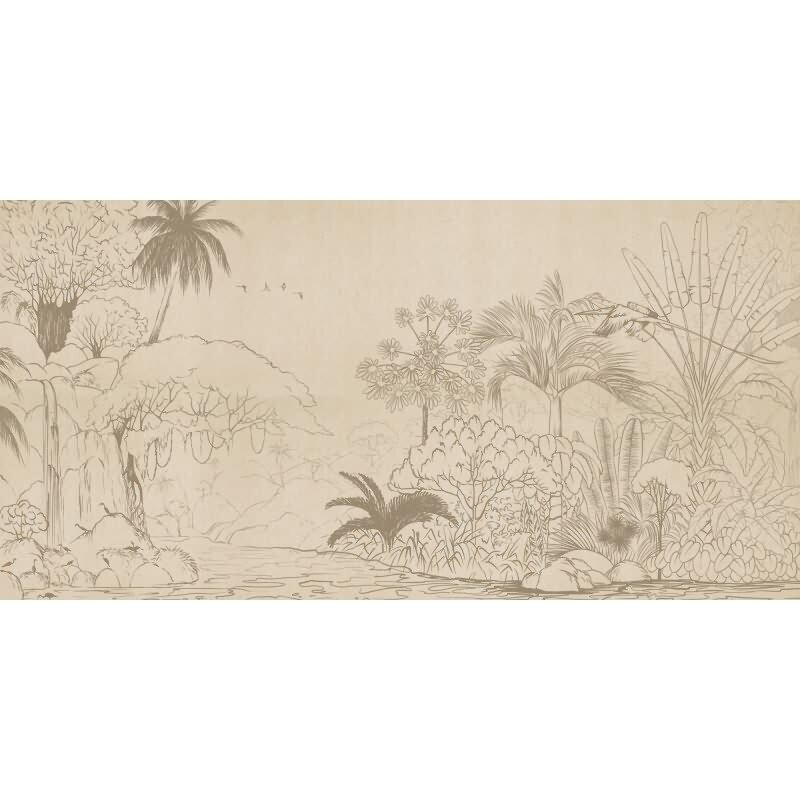 Oasis Dekorationstapete - Beige, Creme & Braun, Grauiger landschaft auf hochwertigem Vlies von AS-Creation (KG-177269)