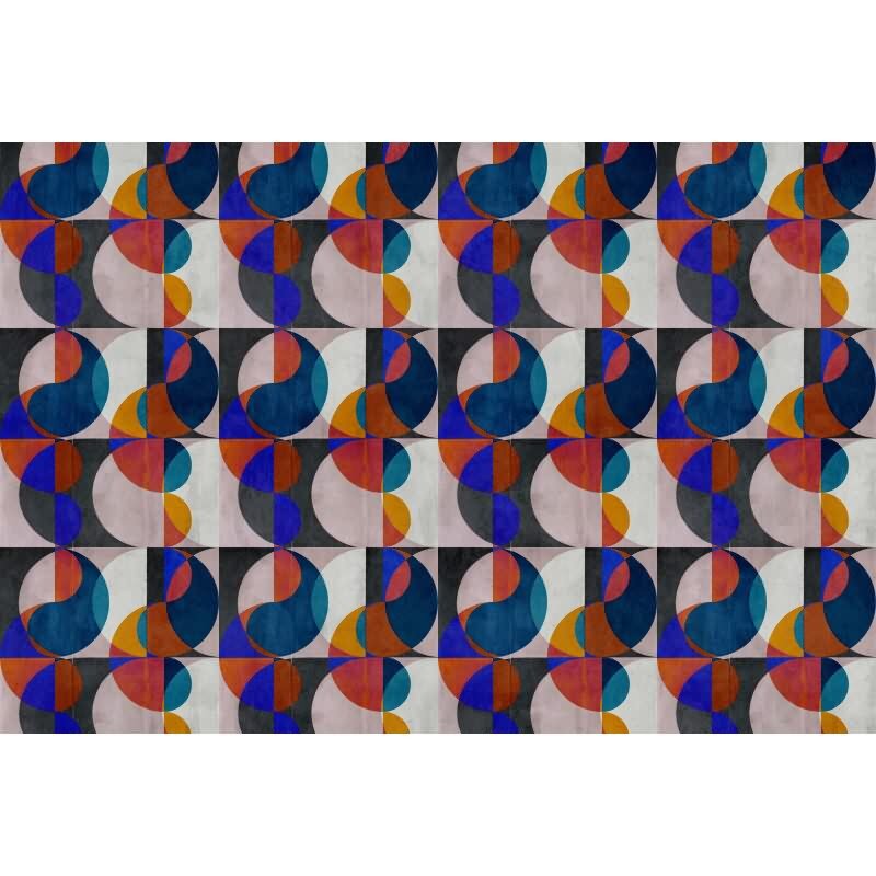 Mia Dekorationstapete - Bunt & Schwarz, Anthrazit, Orangeiger streifen, linien & wellen auf hochwertigem Vlies von AS-Creation (KG-177276)