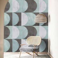 Julek 2 Designtapete - Schwarz, Anthrazit &...