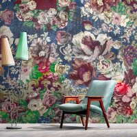 Carmente 2 Designtapete - Blau & Rot, Bordeaux,...