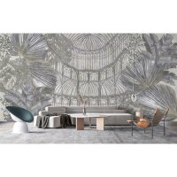 Orangerie 1 Dekorationstapete - Grau, Silber &amp;...