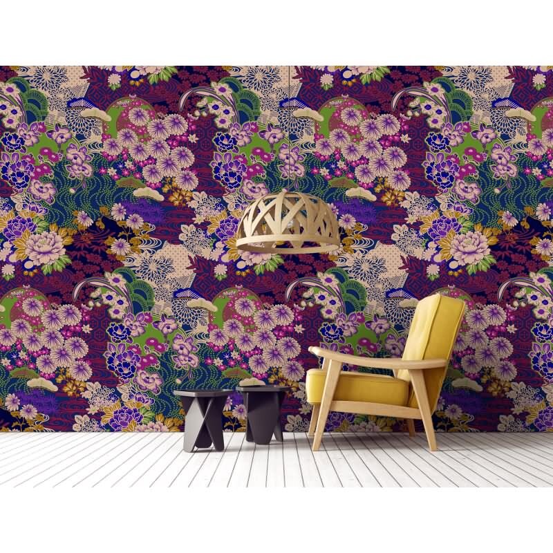 Kimo 2 - Bunt & Lila, Flieder, Beigeiger Kunstvolle Vliestapete in vliestapete von AS-Creation (KG-177324)