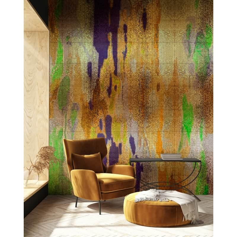 Marielle 1 - Orange & Grün, Lilaiger Moderne Wandgestaltung mit vliestapete von AS-Creation (KG-177325)