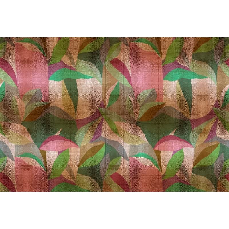 Grandezza Designerwerkstatt - Rosa, Rose & Grün, Beigeiger streifen, linien & wellen-Motiv auf hochwertiger Vliestapete (KG-177327)