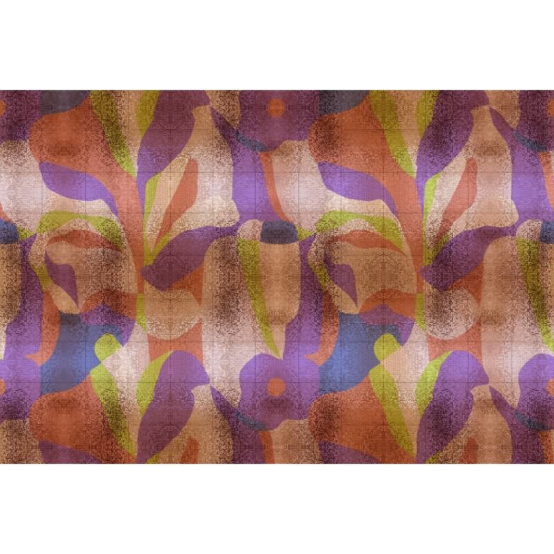 Brillanaza Dekorationstapete - Orange & Lila, Flieder, Beigeiger streifen, linien & wellen auf hochwertigem Vlies von AS-Creation (KG-177328)