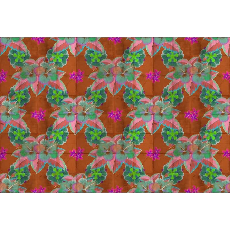 Pierre Dekorationstapete - Orange & Grün, Altrosaiger streifen, linien & wellen auf hochwertigem Vlies von AS-Creation (KG-177329)