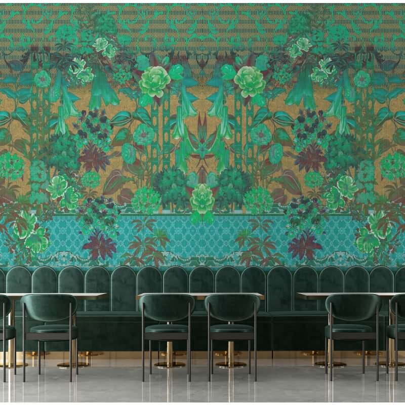 Sati 2 - Grün & Braun, Türkisiger Kunstvolle Vliestapete in vliestapete von AS-Creation (KG-177332)