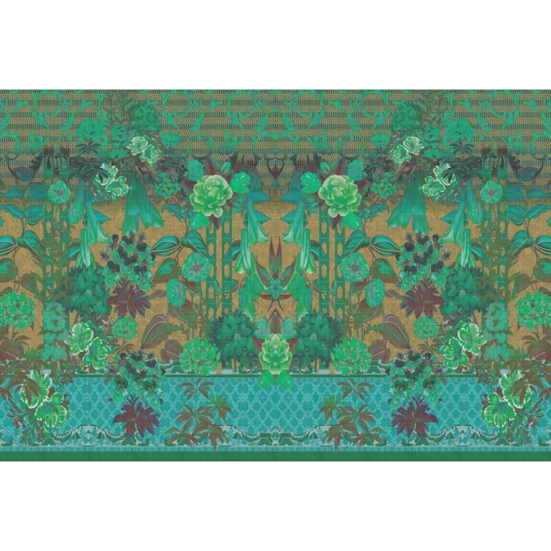 Sati 2 - Grün & Braun, Türkisiger Kunstvolle Vliestapete in vliestapete von AS-Creation (KG-177332)