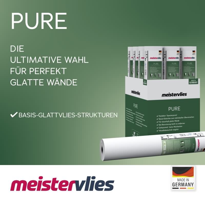 Design 953121 Robuste Meistervlies Tapete - Weiß überstreichbar, pflegeleicht und strapazierfahig (KG-177356)