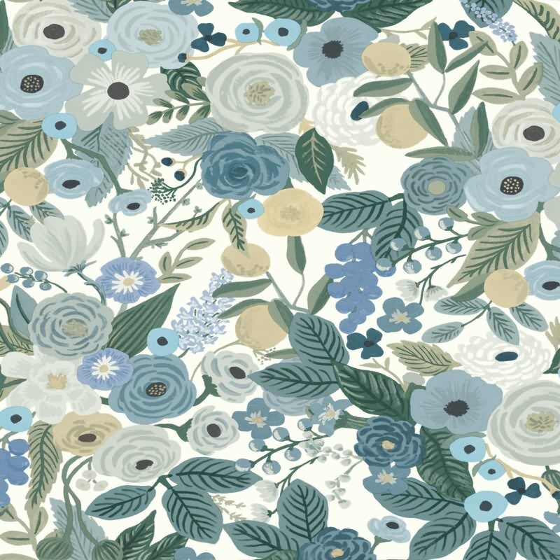 Papiertapete Blau blühende Eijffinger Rifle Paper Co. (KG-177359)