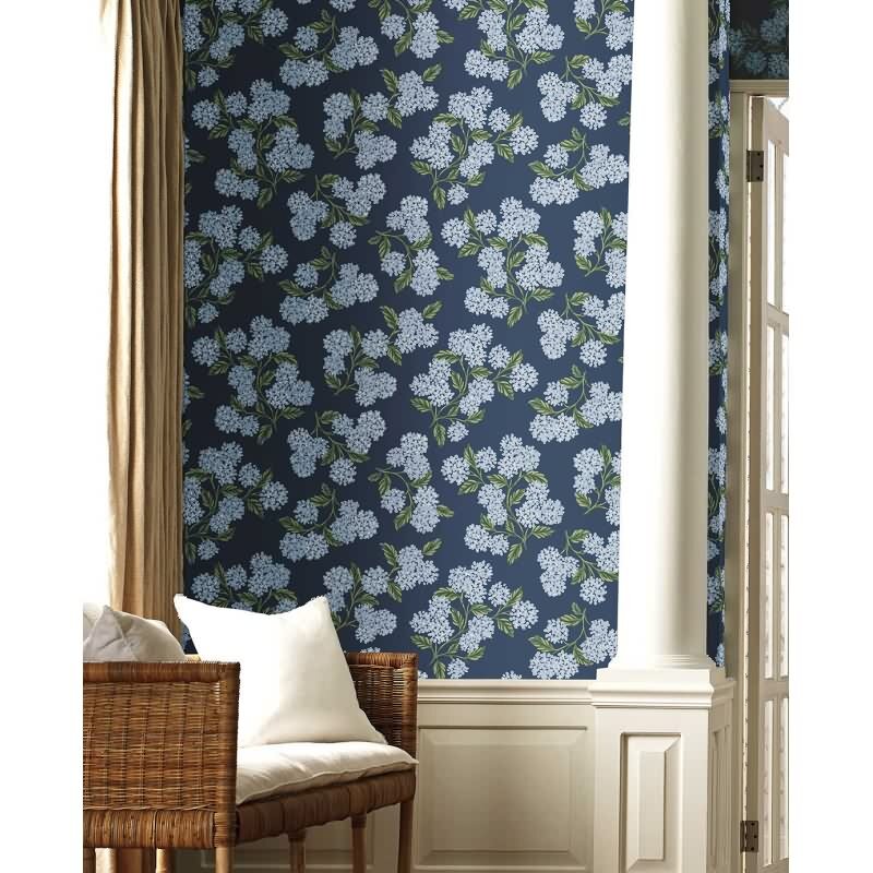 Vliestapete Blau florales Eijffinger Rifle Paper Co. (KG-177362)