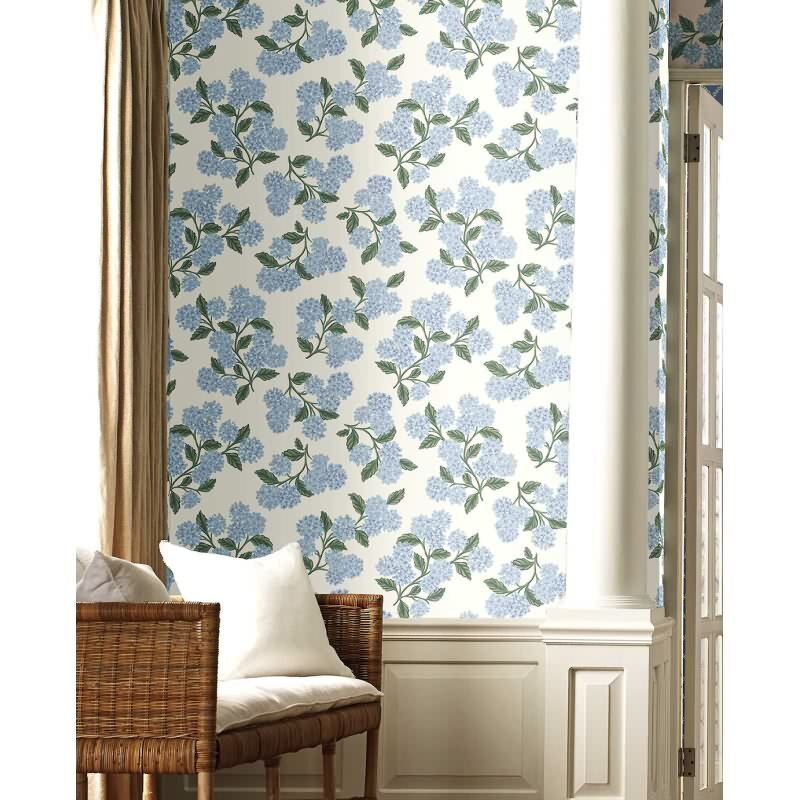 Vliestapete Blau blütenreiche Eijffinger Rifle Paper Co. (KG-177363)