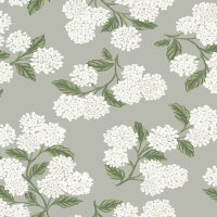 Vliestapete Grau, Silber florales Eijffinger Rifle Paper...