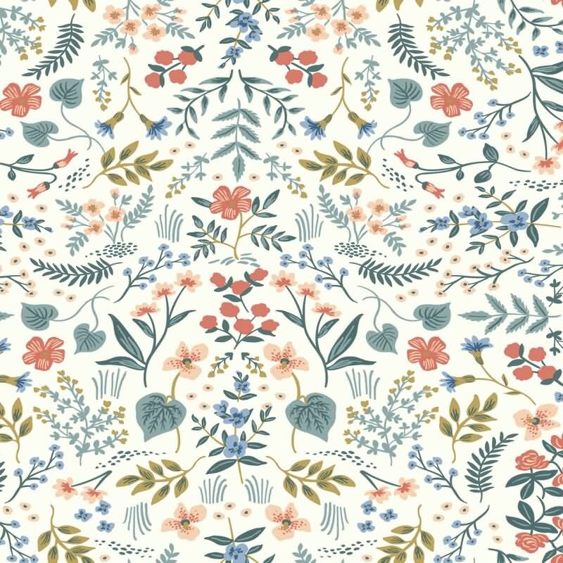 Vliestapete Weiß florales Eijffinger Rifle Paper Co. (KG-177368)