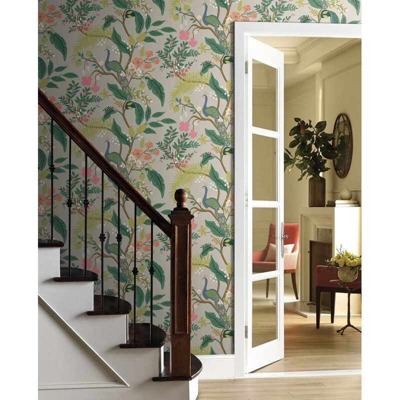 Vliestapete Greige blühende Eijffinger Rifle Paper Co. (KG-177373)