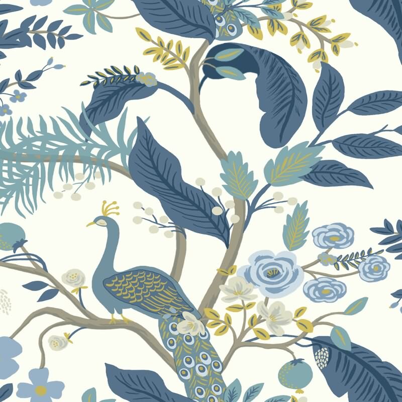 Vliestapete Blau blühende Eijffinger Rifle Paper Co. (KG-177375)