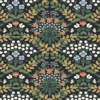 Vliestapete Schwarz, Anthrazit floral Eijffinger Rifle...