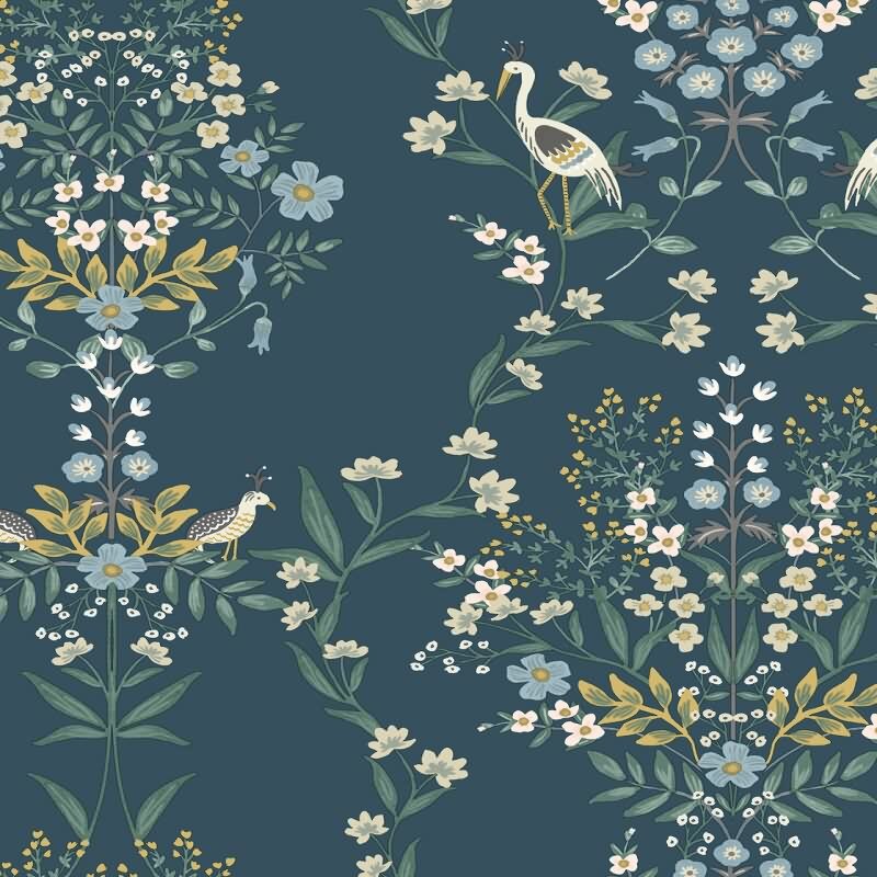 Papiertapete Blau florales Eijffinger Rifle Paper Co. (KG-177393)