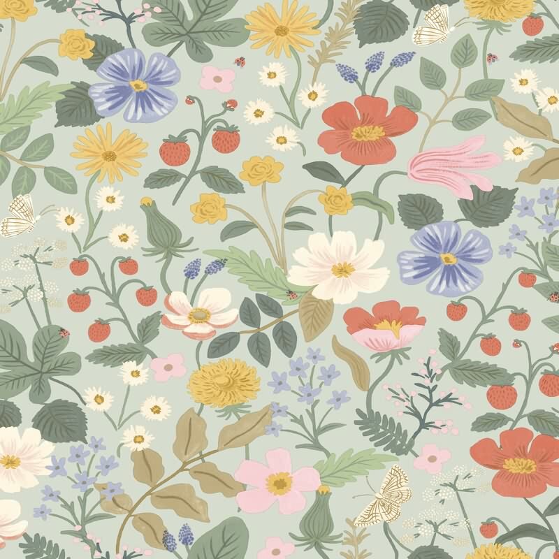 Papiertapete Grün blumige Eijffinger Rifle Paper Co. (KG-177396)