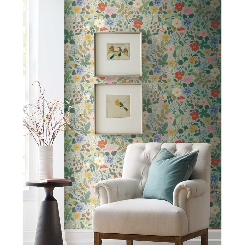 Papiertapete Grün blumige Eijffinger Rifle Paper Co. (KG-177396)