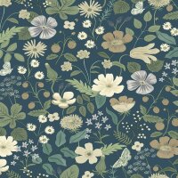 Papiertapete Blau blumige Eijffinger Rifle Paper Co....