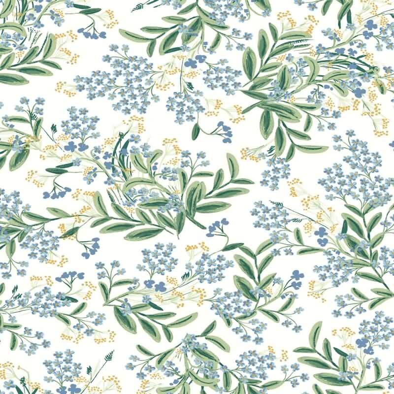 Vliestapete Blau floral Eijffinger Rifle Paper Co. (KG-177400)