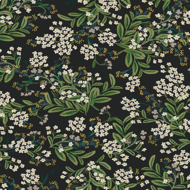 Vliestapete Schwarz, Anthrazit florales Eijffinger Rifle Paper Co. (KG-177402)