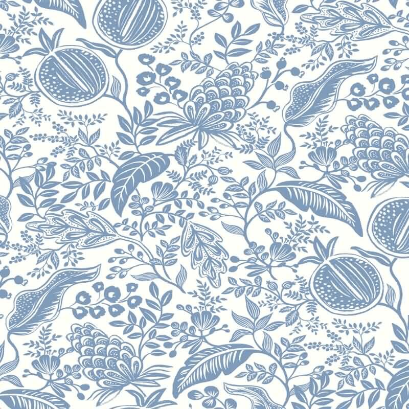 Vliestapete Blau florales Eijffinger Rifle Paper Co. (KG-177406)
