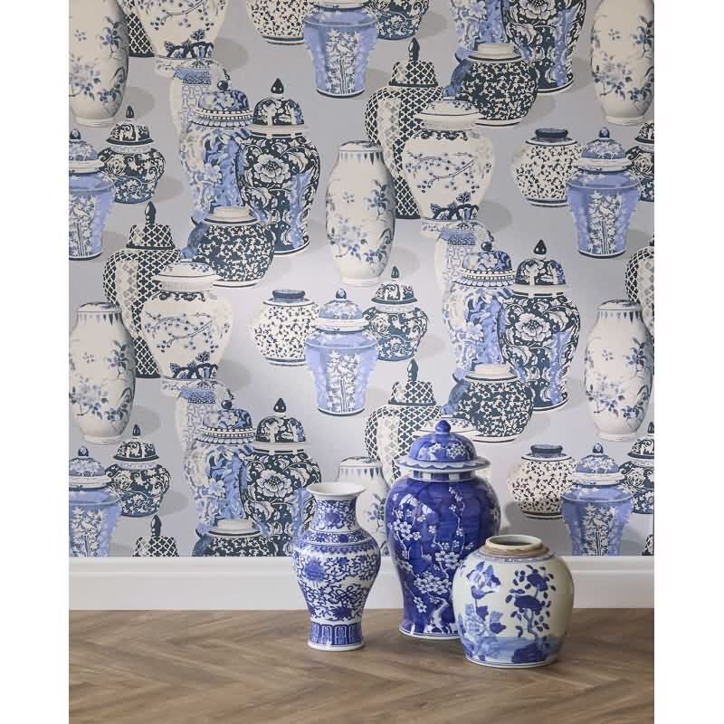 Vliestapete Blau botanische Eijffinger Magnifique (KG-177413)