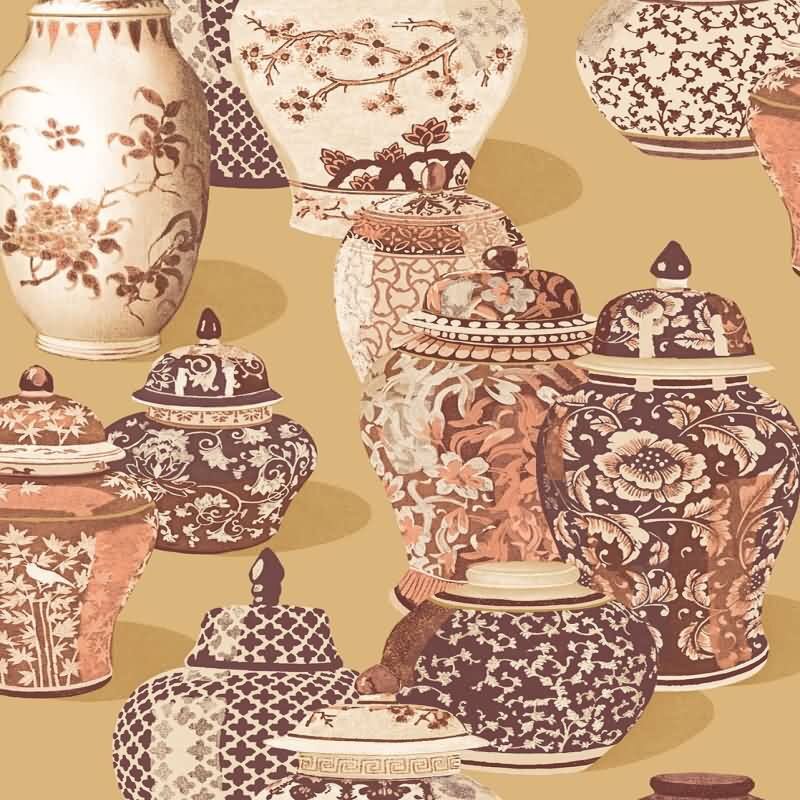 Vliestapete Gold, Kupfer botanische Eijffinger Magnifique (KG-177414)