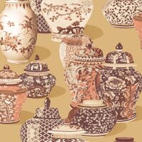 Vliestapete Gold, Kupfer botanische Eijffinger Magnifique...