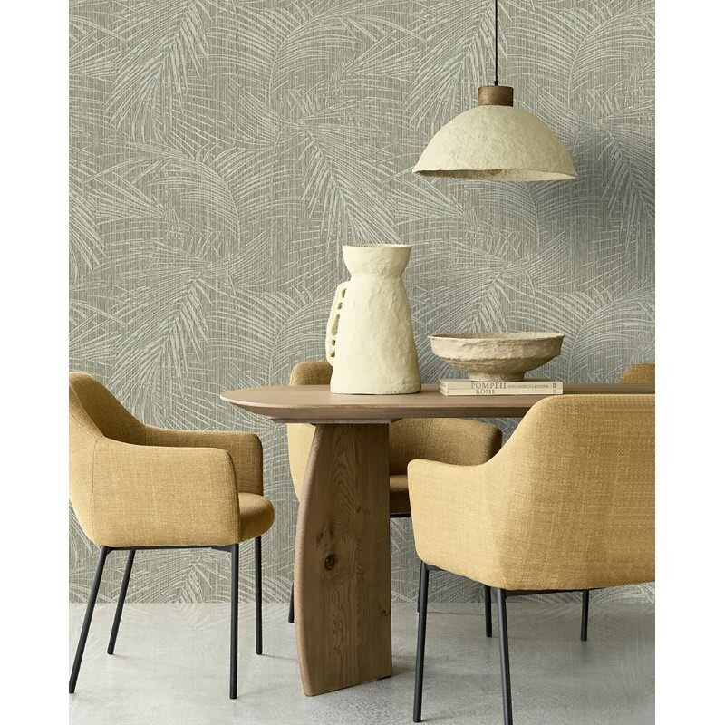 Vinyltapete Grau, Silber botanische Eijffinger Anam (KG-177464)