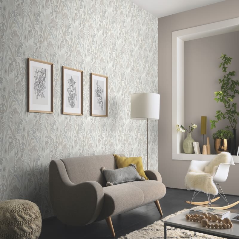 Vinyltapete Greige botanische Blüten Erismann Martinique (KG-177686)