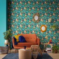 Vinyltapete Bunt-T&uuml;rkis Dschungel-Traum Erismann...