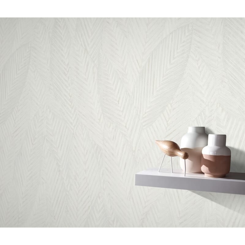 Vinyltapete Weiß botanische Leichtigkeit Erismann Martinique (KG-177693)