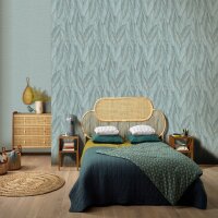 Vinyltapete Gr&uuml;n-Wei&szlig; zartes...