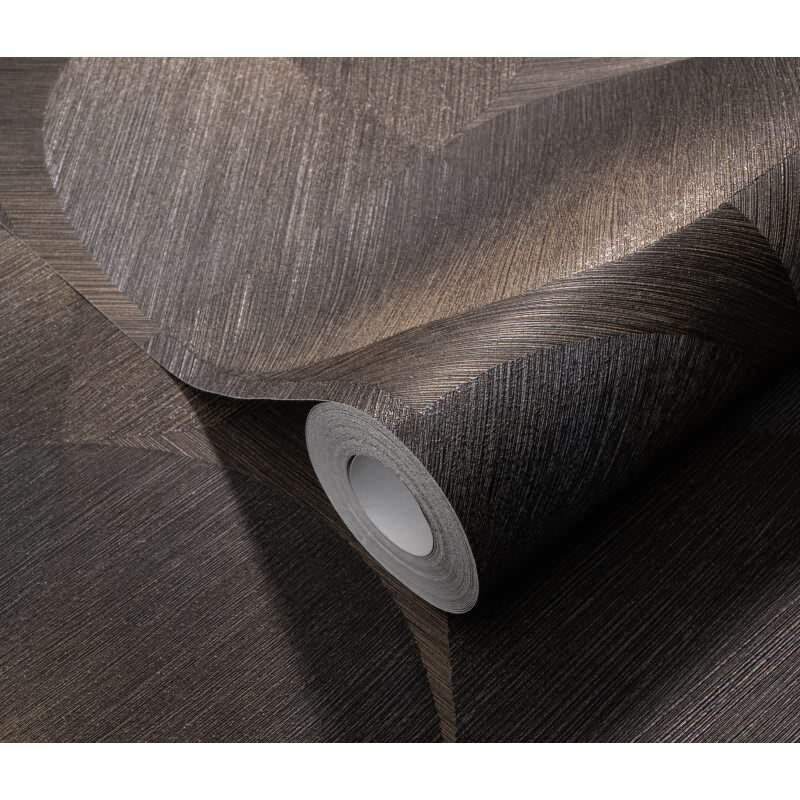 Vinyltapete Braun-Anthrazit getupftes Elegante Erismann Martinique (KG-177696)