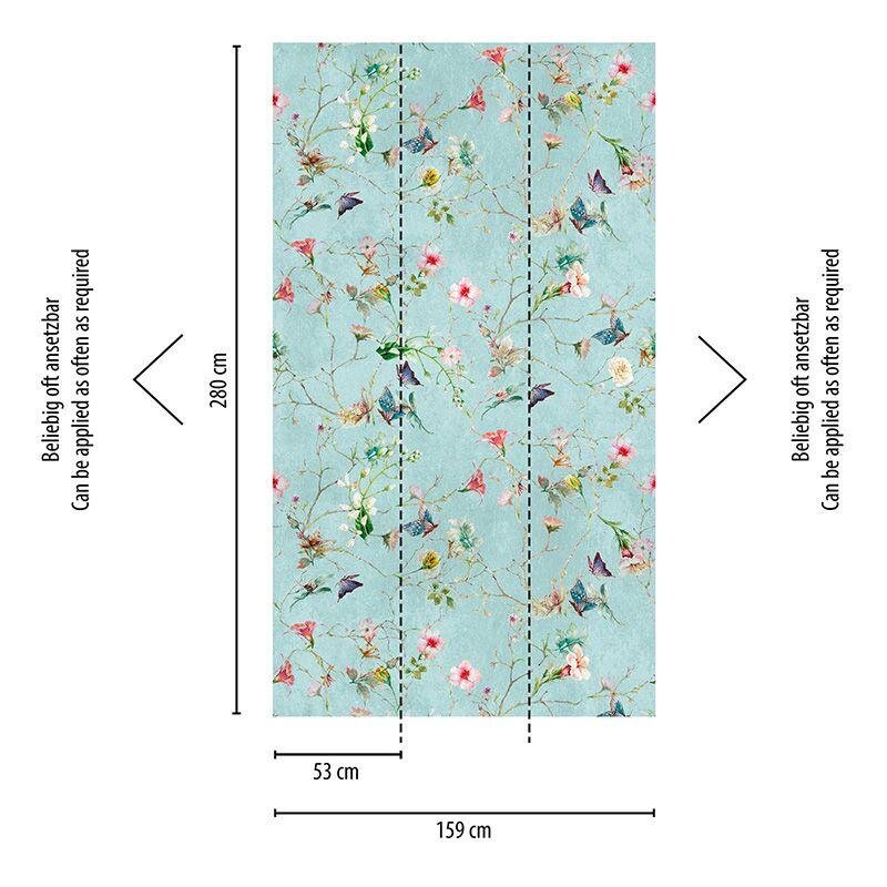 Digitaldruck-Tapete Flowers livingwalls (1039895)