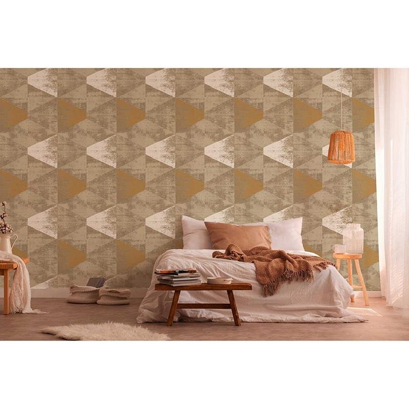 Tapete Beige, Creme, Braun, Gold, Kupfer AS-Creation Vliestapete (1039362)
