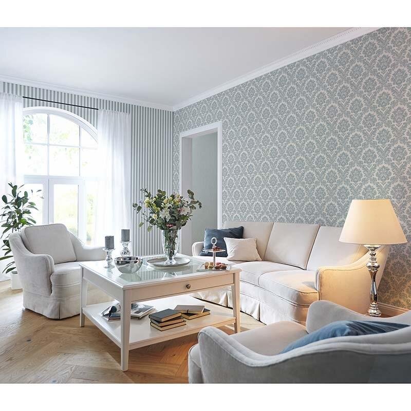 Tapete Beige, Creme, Blau Rasch Vliestapete (1039287)