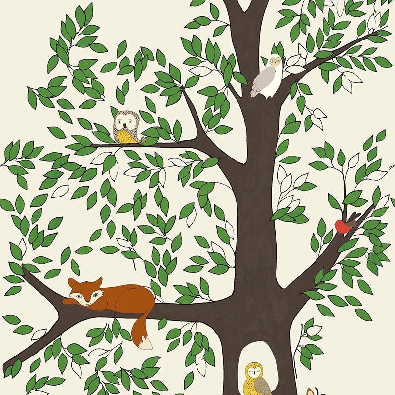 Digitaldruck-Tapete Beige, Creme, Grün Studio Onszelf (1039252)