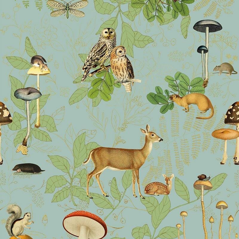 Digitaldruck-Tapete Blau, Grün Studio Onszelf (1039245)