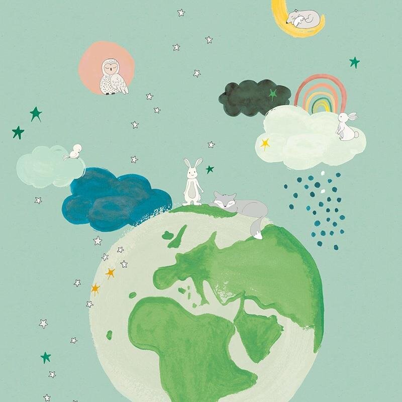 Digitaldruck-Tapete Türkis Studio Onszelf (1039240)