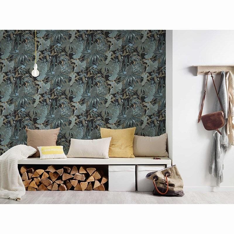 Tapete Blau, Braun, Grau, Silber livingwalls Vliestapete (1039133)