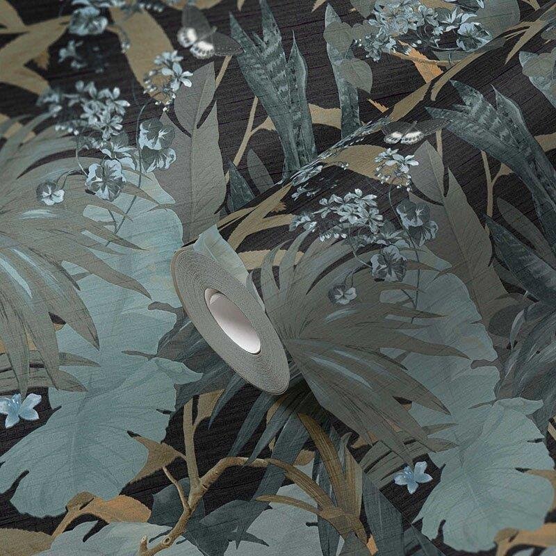 Tapete Blau, Braun, Grau, Silber livingwalls Vliestapete (1039133)