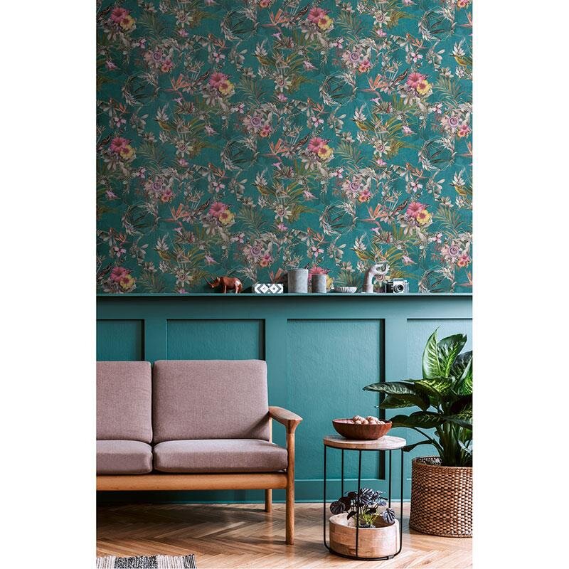 Tapete Blau, Grün, Petrol, Bunt AS-Creation Vliestapete (1038712)