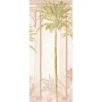 Digitaldruck-Tapete Gr&uuml;n, Rosa, Rose MASUREEL (1038595)