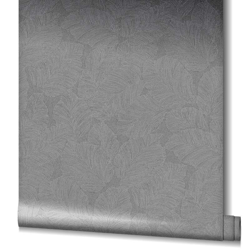 Vliestapete Floral Modern, Natur, Romantisch in Anthrazit Marburg für Wohnzimmer, Schlafzimmer, Küche, Lounge, Objekt