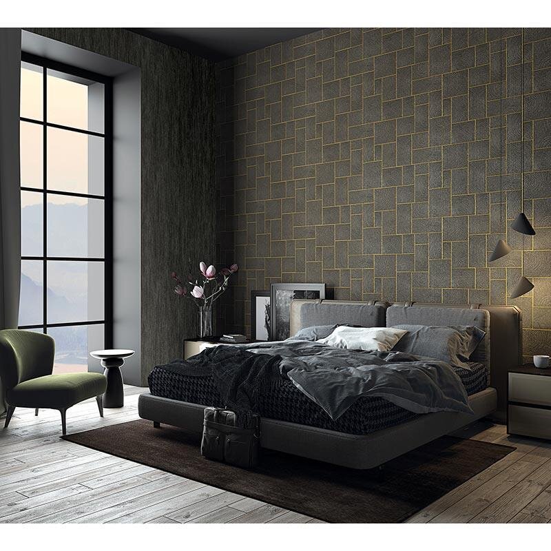 Tapete Schwarz, Anthrazit Marburg Vliestapete (1038049)